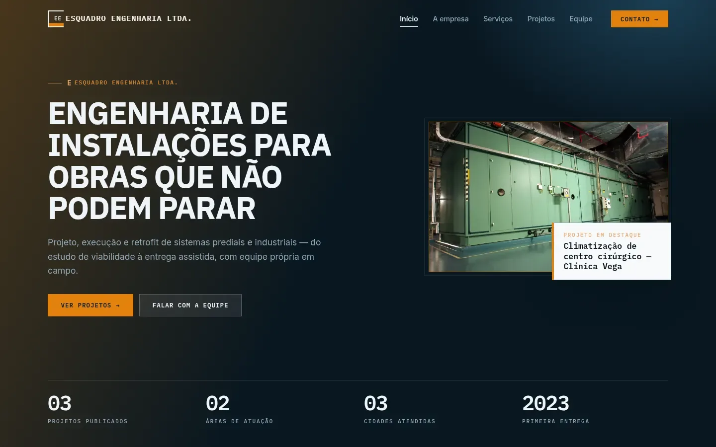 Site de Esquadro Engenharia